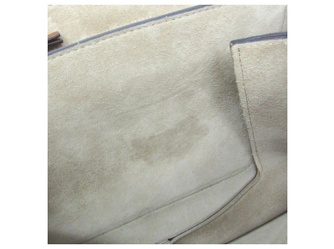 Chloé Faye Schultertasche aus mittelbraunem Leder und Wildleder - Ansicht 17