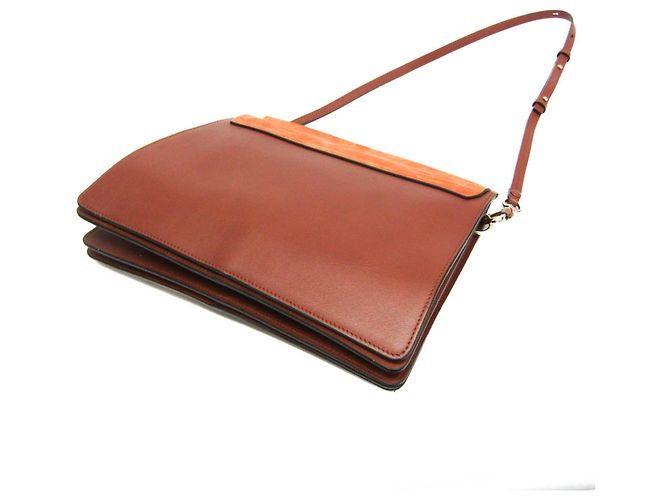 Chloé Faye Schultertasche aus mittelbraunem Leder und Wildleder - Ansicht 2