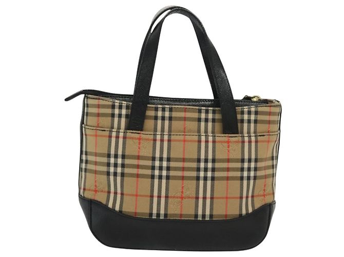 Burberry Nova Handbag Check Pattern Mini Beige - view 2