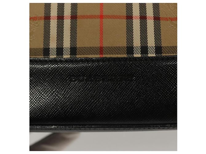 Burberry Nova Handbag Check Pattern Mini Beige - view 6