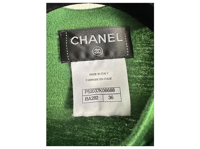 Chanel Kleid aus grüner Wolle - Ansicht 7