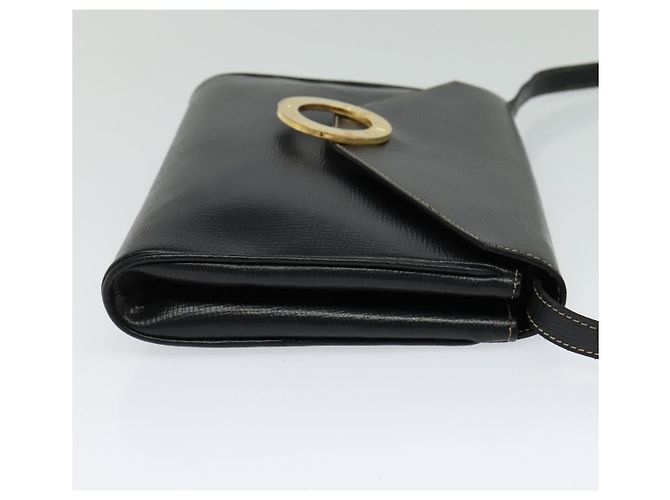 Céline Celine Vintage Circle Logo Leather Small Nero - vista 4