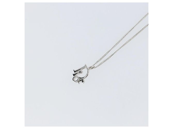 Collar Péndulo CD Christian Dior Metal Plata - vista 4