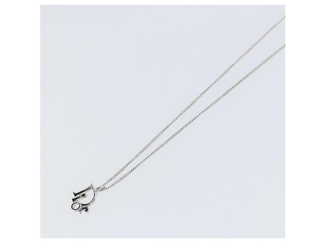 Collar Péndulo CD Christian Dior Metal Plata - vista 5