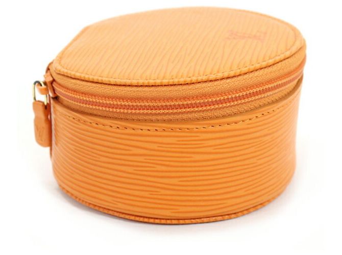 Pochette per gioielli Ecran Bijou in Epi Louis Vuitton Arancione Grigio - vista 2
