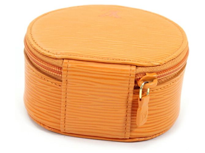 Pochette per gioielli Ecran Bijou in Epi Louis Vuitton Arancione Grigio - vista 4