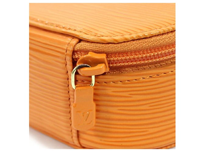 Pochette per gioielli Ecran Bijou in Epi Louis Vuitton Arancione Grigio - vista 5