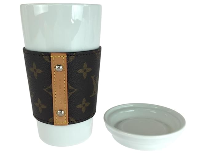 Tasse Monogram Louis Vuitton Marron Blanc - vue 2
