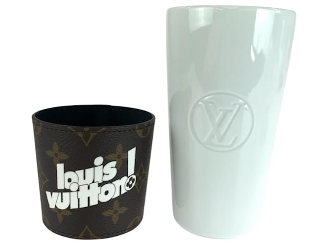 Tasse Monogram Louis Vuitton Marron Blanc - vue 4