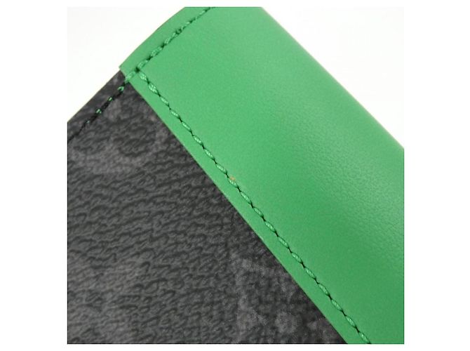 Portafoglio Slender Bill Monogram Eclipse di Louis Vuitton Nero Verde - vista 2