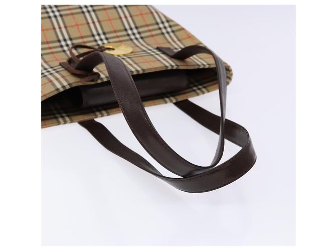 Burberry Nova Check Tote aus Canvas im kleinen Format Beige - Ansicht 6