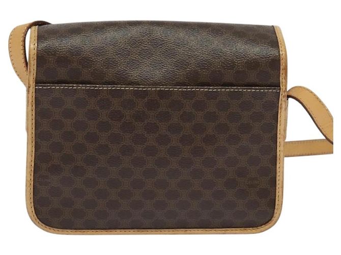 Céline Borsa a Spalla Celine Macadam in Pelle PVC Marrone - vista 2
