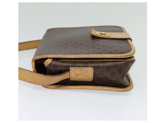 Céline Borsa a Spalla Celine Macadam in Pelle PVC Marrone - vista 3