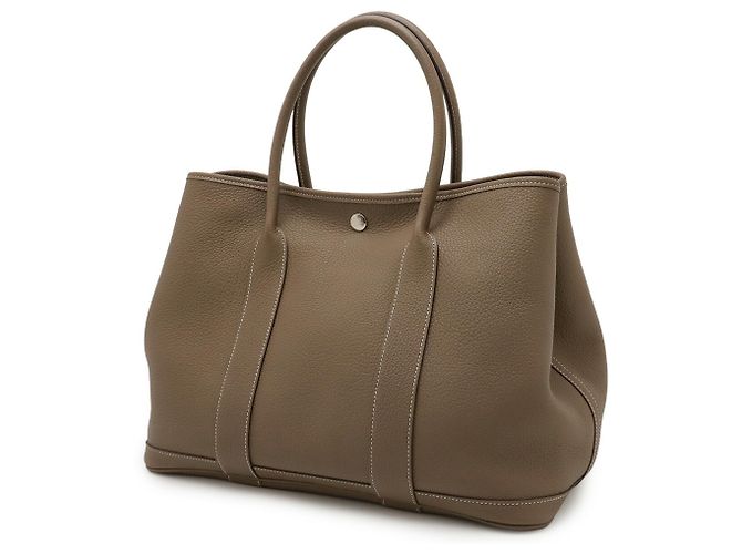 Hermès Borsa Tote Garden PM HERMES Grigio Taupe - vista 3