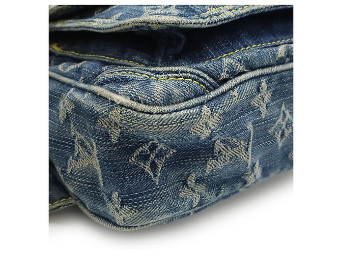 Bum bag in denim Monogram Louis Vuitton Blu - vista 4