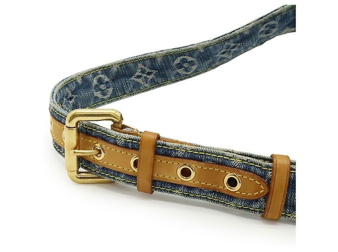 Bum bag in denim Monogram Louis Vuitton Blu - vista 6