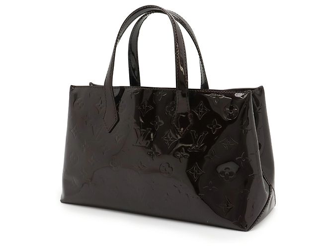 Borsa Tote Louis Vuitton Monogram Vernis Wilshire PM Bordò - vista 3