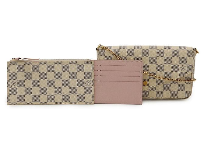 Pochette Félicie Borsa a Spalla Pochette Felicie Damier Azur di Louis Vuitton Crudo - vista 2