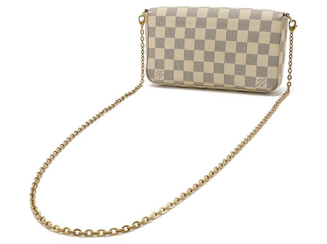 Pochette Félicie Borsa a Spalla Pochette Felicie Damier Azur di Louis Vuitton Crudo - vista 3