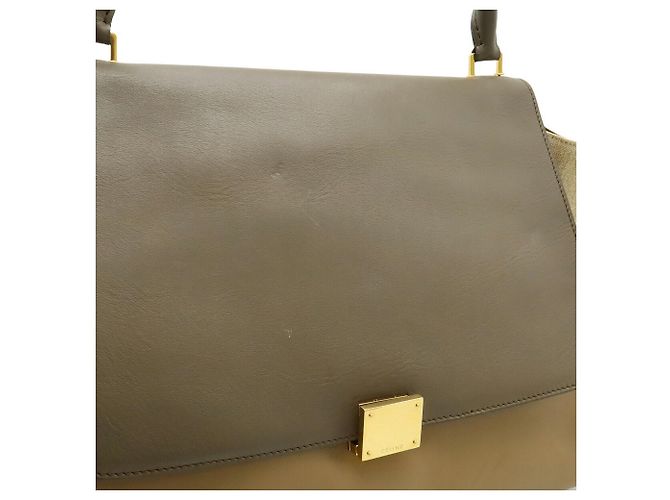 Céline Celine Trapeze Handtasche Braun Beige - Ansicht 10