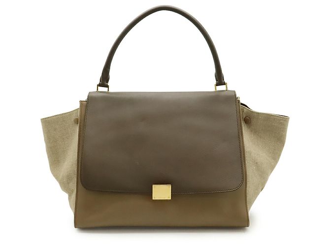 Céline Celine Trapeze Handtasche Braun Beige - Ansicht 2