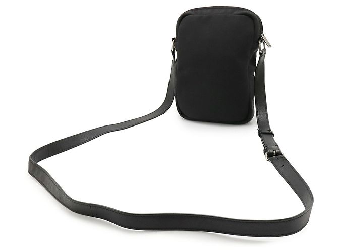 Borsa a Spalla in Tela e Pelle Nera Yves Saint Laurent Nero - vista 3