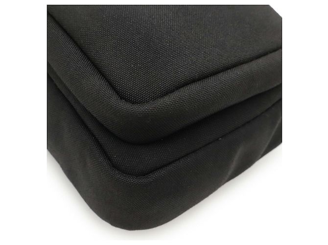 Borsa a Spalla in Tela e Pelle Nera Yves Saint Laurent Nero - vista 4
