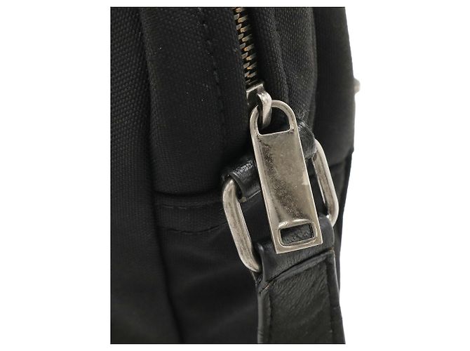 Borsa a Spalla in Tela e Pelle Nera Yves Saint Laurent Nero - vista 5