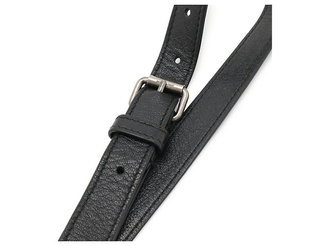 Borsa a Spalla in Tela e Pelle Nera Yves Saint Laurent Nero - vista 6