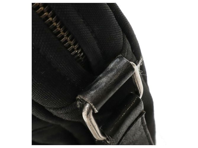 Borsa a Spalla in Tela e Pelle Nera Yves Saint Laurent Nero - vista 7