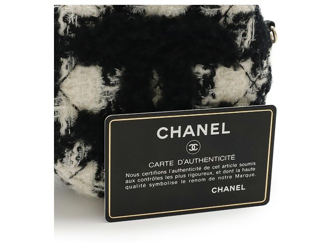 Pochette a spalla con catena rotonda Chanel Nero Crudo - vista 10