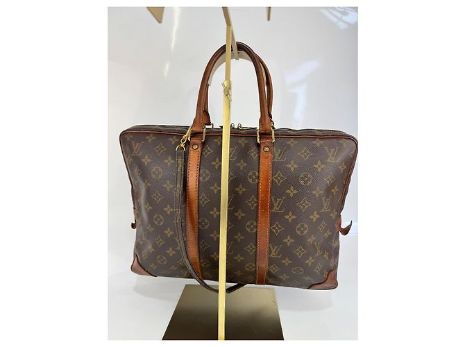 Porte-documenti da viaggio business Louis Vuitton con dustbag in pelle marrone 289 - vista 4