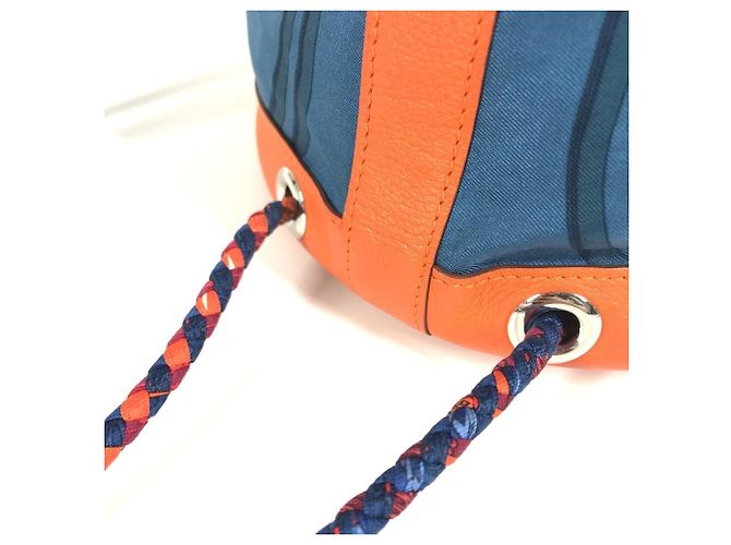 Hermès HERMES BRIDES de GALA 22 Borsa a Spalla con Corda Blu Arancione - vista 10