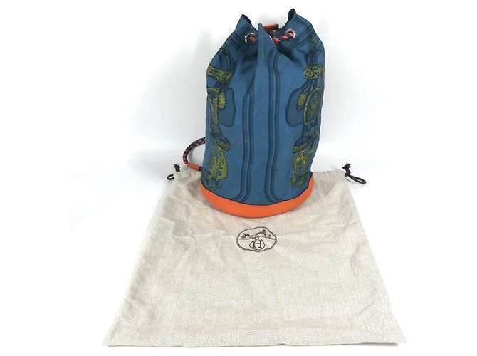 Hermès HERMES BRIDES de GALA 22 Borsa a Spalla con Corda Blu Arancione - vista 17