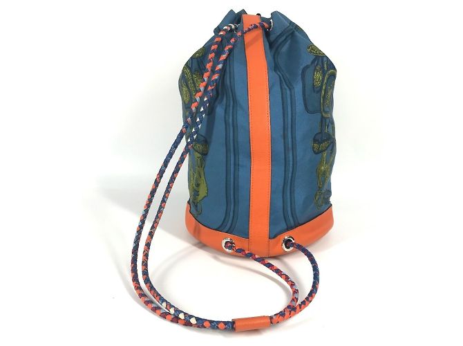 Hermès HERMES BRIDES de GALA 22 Borsa a Spalla con Corda Blu Arancione - vista 2