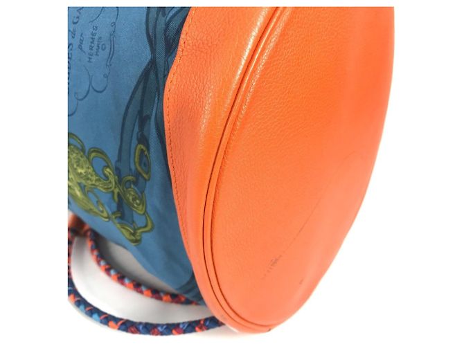 Hermès HERMES BRIDES de GALA 22 Borsa a Spalla con Corda Blu Arancione - vista 7