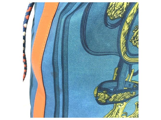 Hermès HERMES BRIDES de GALA 22 Borsa a Spalla con Corda Blu Arancione - vista 9