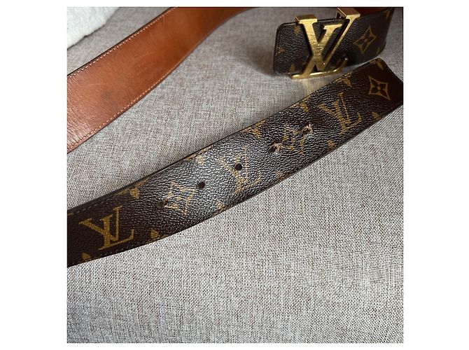 Montsouris Louis Vuitton Initiales Belt Brown Leather - view 10