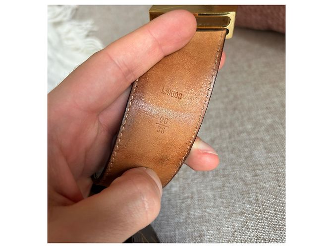 Montsouris Louis Vuitton Initiales Belt Brown Leather - view 6