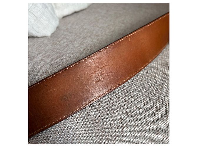 Montsouris Louis Vuitton Initiales Belt Brown Leather - view 9