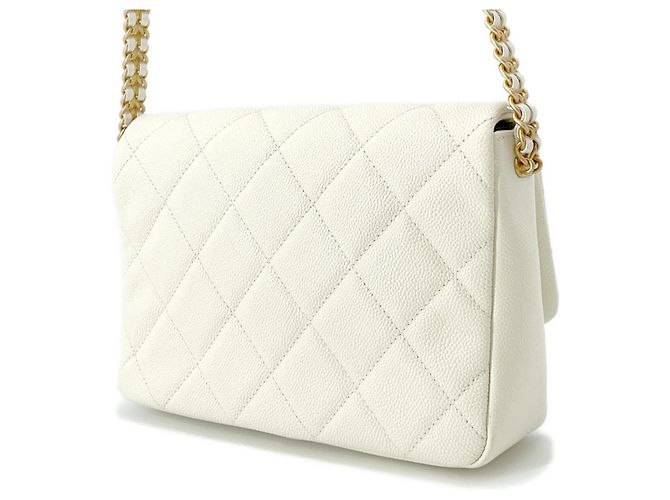 Chanel Matelasse White Shoulder Bag - view 2