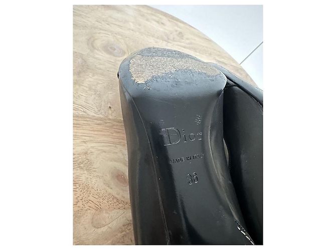 Décolleté Dior in pelle nera con punta Nero - vista 10