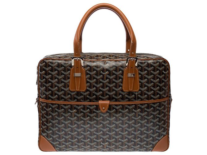 Borsa GOYARD Ambassade in Tela Marrone - 102961 - vista 3