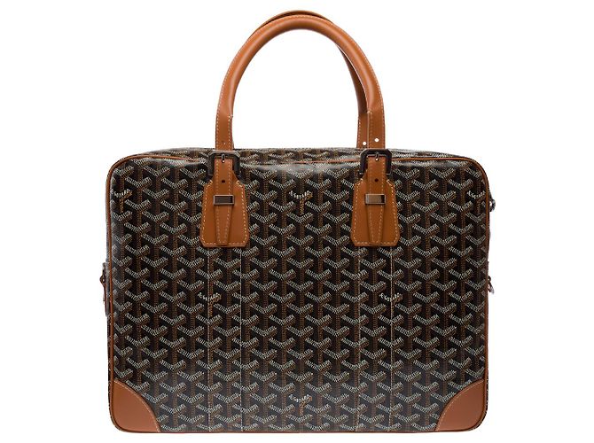 Borsa GOYARD Ambassade in Tela Marrone - 102961 - vista 4