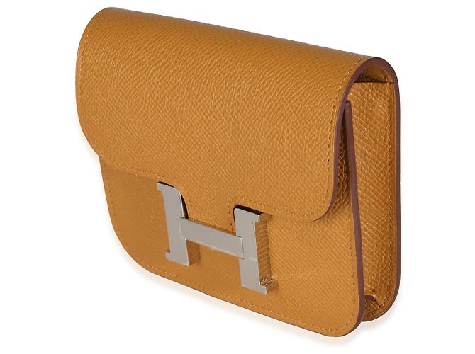 Hermès Sesame Epsom Constance Slim Geldbörse PHW Braun - Ansicht 3