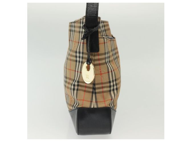 Borsa a Spalla Burberry in Tela Nova Check Beige - vista 4