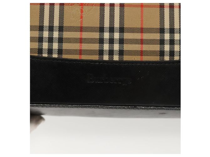 Borsa a Spalla Burberry in Tela Nova Check Beige - vista 6