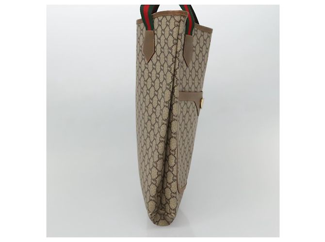 Gucci Vintage Web Strap Tote aus beschichtetem GG-Canvas Beige - Ansicht 3