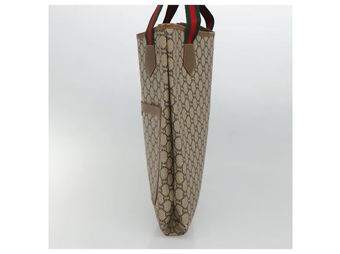 Gucci Vintage Web Strap Tote aus beschichtetem GG-Canvas Beige - Ansicht 4