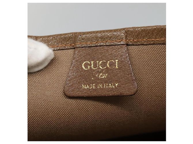 Gucci Vintage Web Strap Tote aus beschichtetem GG-Canvas Beige - Ansicht 6